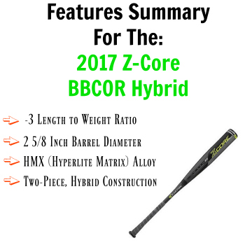 2017 Easton Z-Core Hybrid BBCOR Features