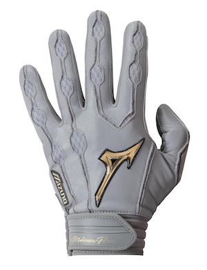 Gray Mizuno Pro Batting Gloves